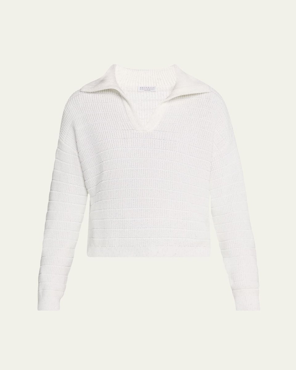 Johnny Collar Cotton English Ribbed Sweat